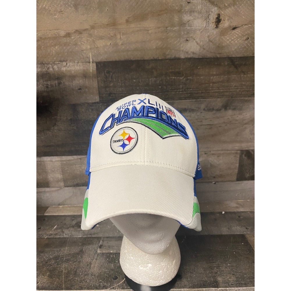 Reebok NFL Pittsburgh Steelers Super Bowl XLIII Champions Hat Blue White OSFA